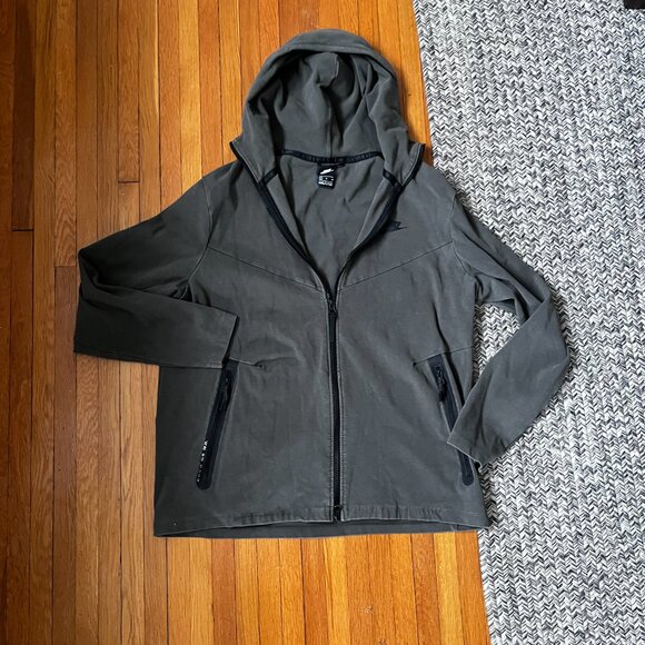 Nike Sportswear Tech Pack Fleece Jacket Olive Green - Picture 5 of 8